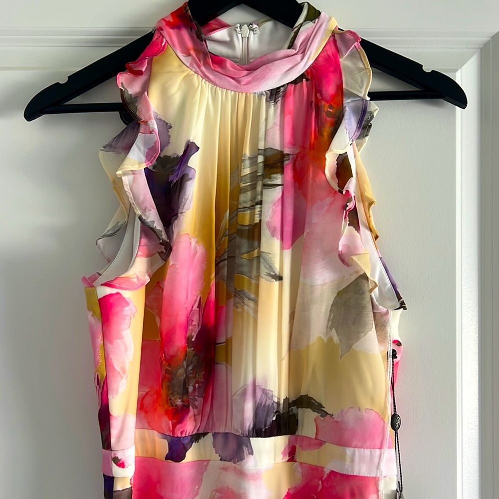 Nordstrom halter dress, multi colored, size 10, NWT
